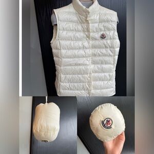 Portable Moncler Cream Puffer Vest
